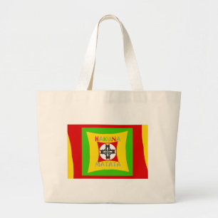 Grand Tote Bag Hakuna Matata Rasta Color Red Golden Green