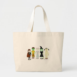 Grand Tote Bag Halloweenies Personnages Junior À Halloween