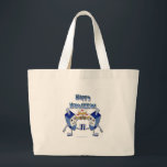 Grand Tote Bag Hanoukka Dancing Dreidels et Jelly Doughnut<br><div class="desc">You are viewing The Lee Hiller Designs Collection of Home and Office Decor,  Apparel,  Toxiques and Collectibles. The Designs include Lee Hiller Photographie et Mixed Media Digital Art Collection. You can view her her Nature photographiy at at http://HikeOurPlanet.com/ and follow her hiking blog within Hot Springs National Park.</div>
