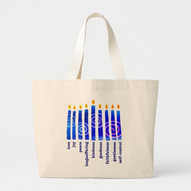 Grand Tote Bag HANOUKKA Spirituel Fruit Christian (Devant)