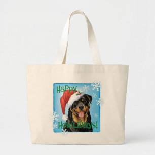 Grand Tote Bag Happy Howlidays Rottweiler