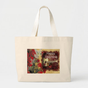 Grand Tote Bag Happy Valentine day Tunes in my heart