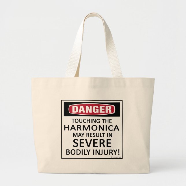 Grand Tote Bag Harmonica de danger (Devant)