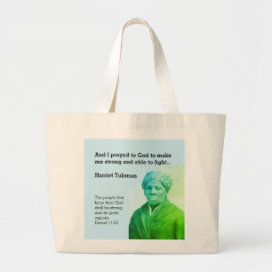 Grand Tote Bag HARRIET TUBMAN Quota Custom Scripture