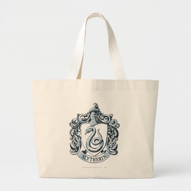 Grand Tote Bag Harry Potter | Slytherin Crest - Bleu glacé (Devant)