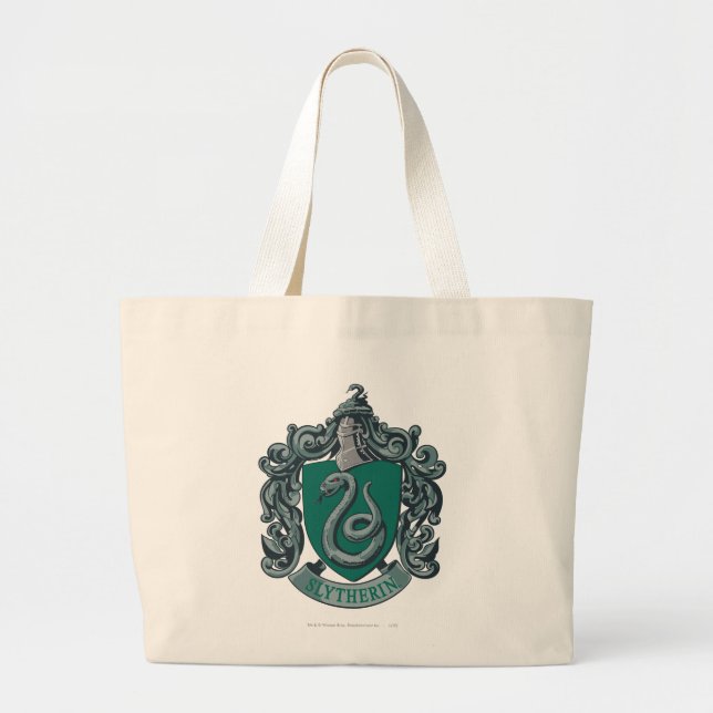 Grand Tote Bag Harry Potter | Slytherin Crest Green (Devant)