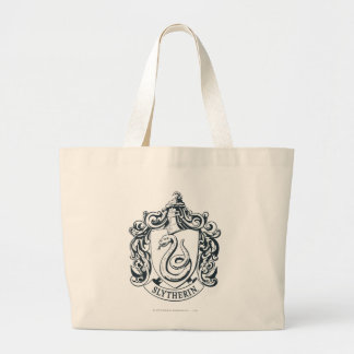 Grand Tote Bag Harry Potter | Slytherin Crest - noir et blanc