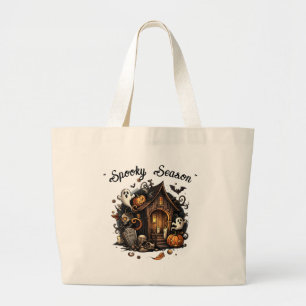 Grand Tote Bag Hauned House Éffrayant Saison Essentials Fourre-to