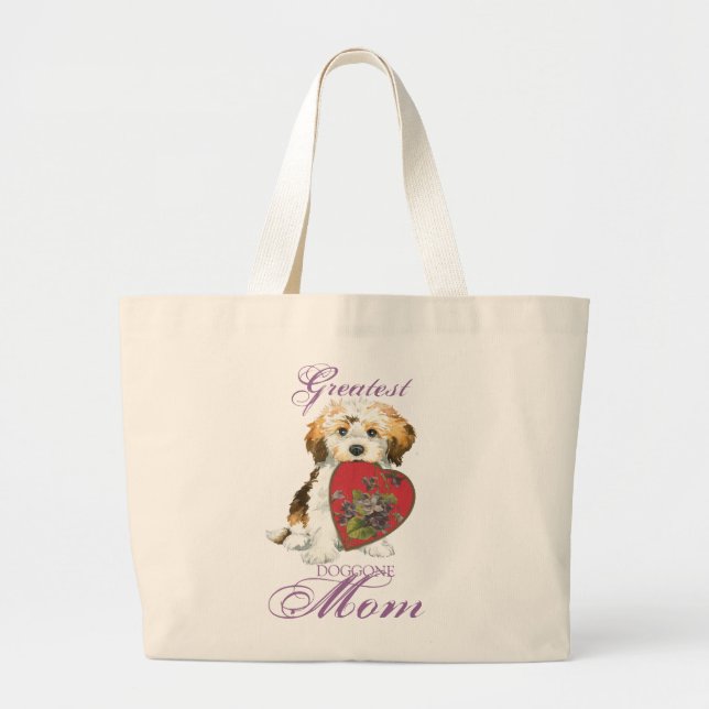 Grand Tote Bag Havanais Heart Maman (Devant)