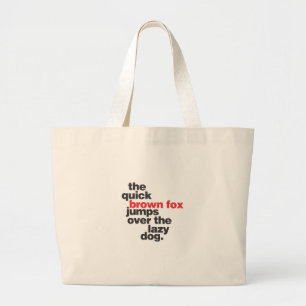 Grand Tote Bag helvetica-quickbrownfox.ai