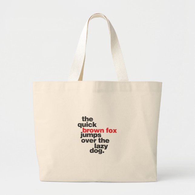 Grand Tote Bag helvetica-quickbrownfox.ai (Devant)
