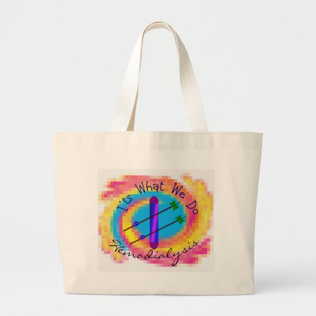 Grand Tote Bag hémodialyse "est il ce que nous faisons " (Devant)