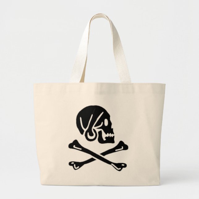 Grand Tote Bag Henry chaque drapeau de pirate authentique (Devant)