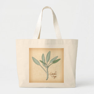 Grand Tote Bag Herbe Garden Sage