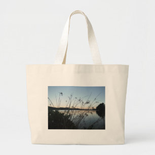 Grand Tote Bag Herbes au lac Sunset