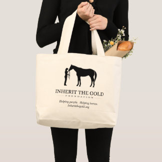 Grand Tote Bag Héritez du logo Fourre-tout de base d'or