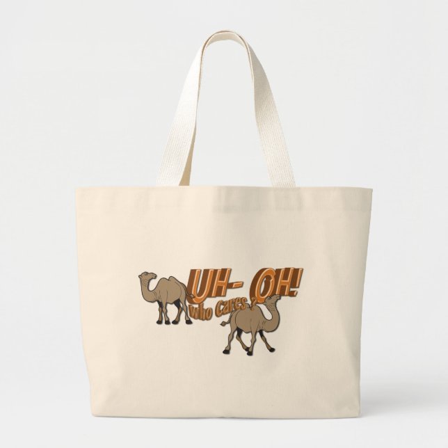 Grand Tote Bag Heu OH Camel de la Journée Hump qui s'occupe (Devant)