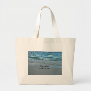 Grand Tote Bag Heure et attente de marée personne.