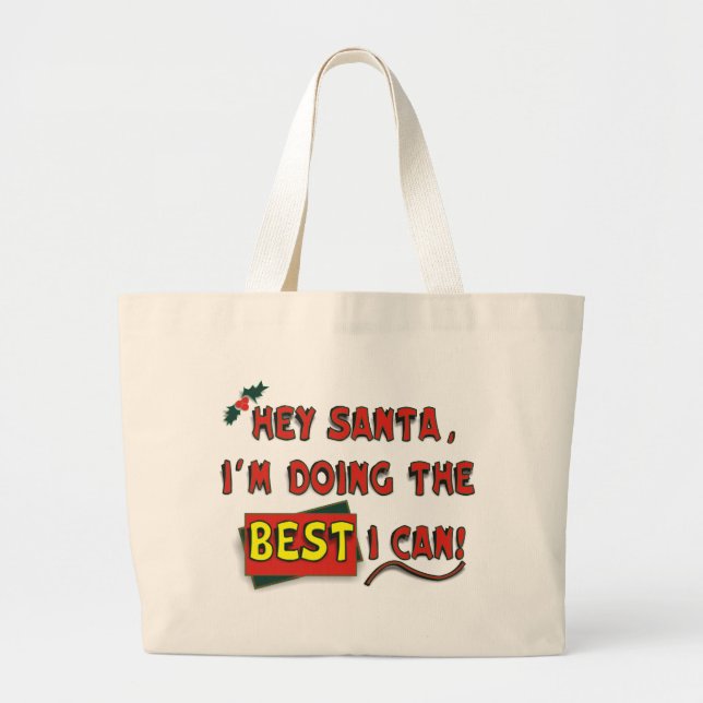 Grand Tote Bag Hey Santa! (Devant)