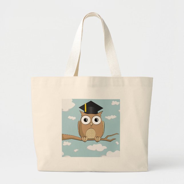 Grand Tote Bag Hibou diplômé (Devant)