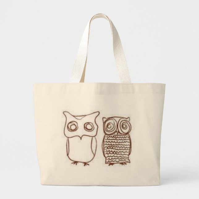 Grand Tote Bag Hiboux (Devant)