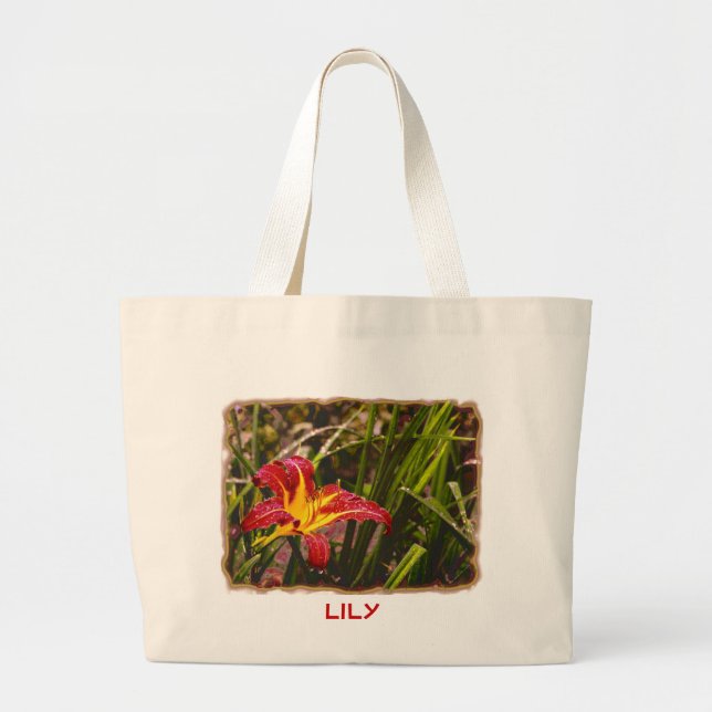 Grand Tote Bag Hier Lily Après La Pluie (Devant)