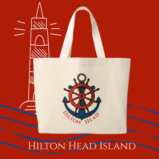 Grand Tote Bag Hilton Head Island, SC Nautical (Créateur téléchargé)