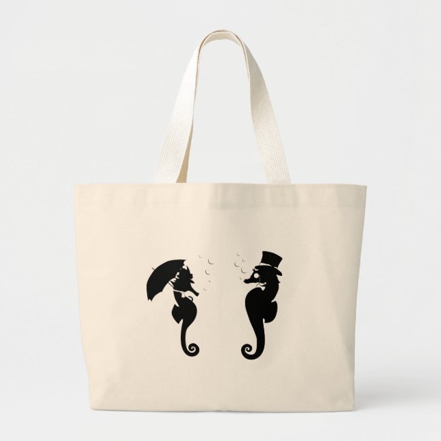 Grand Tote Bag Hippocampes victoriens (Devant)