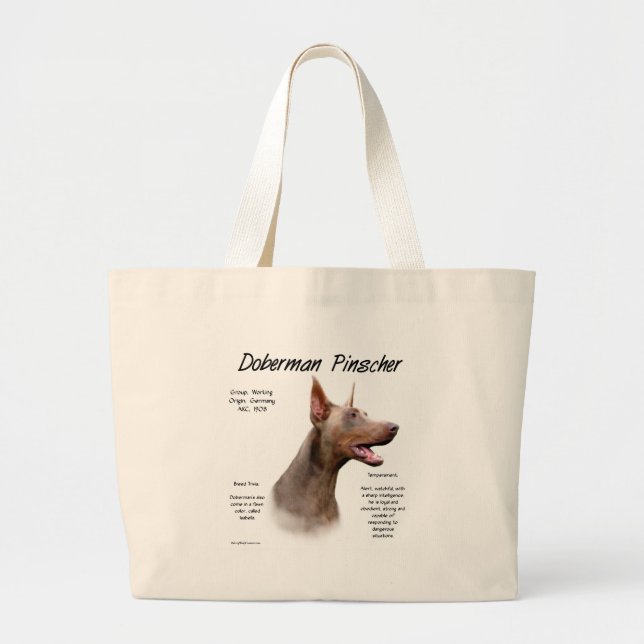 Grand Tote Bag Histoire d'Isabella Doberman (Devant)