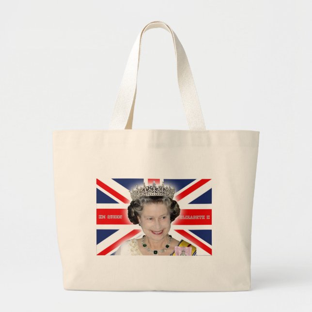 Grand Tote Bag HM Queen Elizabeth II - Photo Pro (Devant)