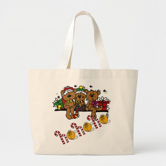 Grand Tote Bag Ho Ho Ho Nounours (Devant)