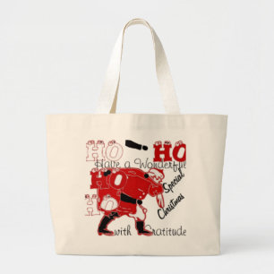 Grand Tote Bag HOHOHO Avoir un merveilleux Noël avec gratitude