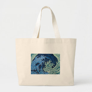 Grand Tote Bag Hokusai Vague féminine Japon Océan Vintage