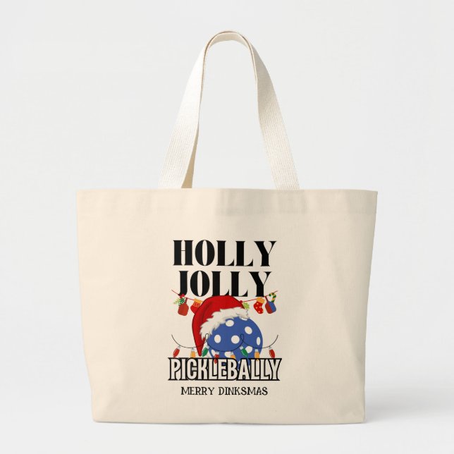 GRAND TOTE BAG HOLLY JOLLY PICKLEBALLY (Devant)