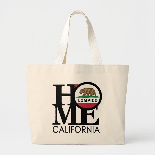 Grand Tote Bag HOME Lompico CA (Devant)