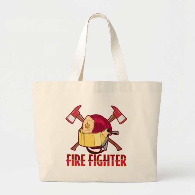 Grand Tote Bag Hommage de pompier (Devant)