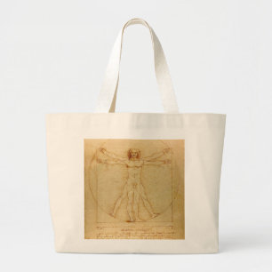 Grand Tote Bag Homme vitruvien par Leonardo Da Vinci