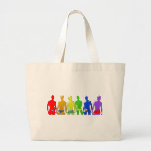 Grand Tote Bag Hommes d'arc-en-ciel