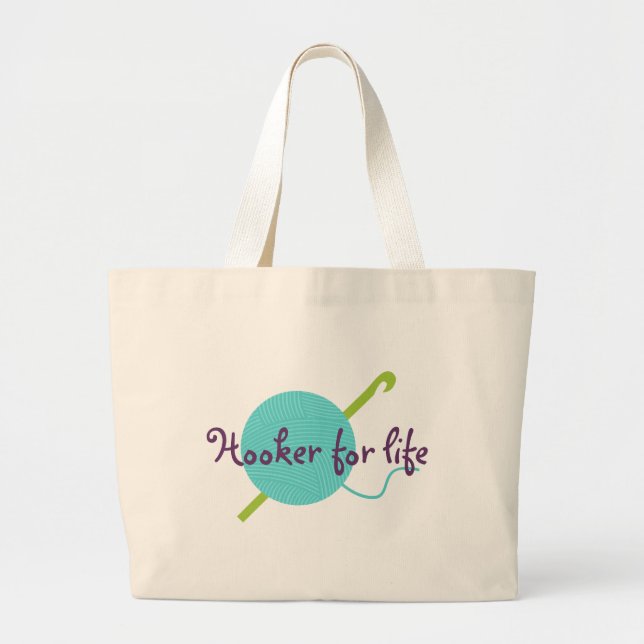 Grand Tote Bag Hooker For Life (Devant)