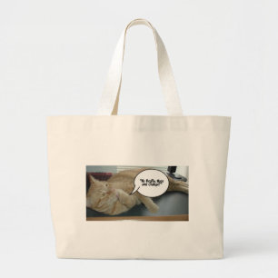 Grand Tote Bag Hope and Change Orange Tabby Cat
