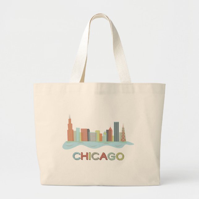 Grand Tote Bag Horizon de Chicago (Devant)