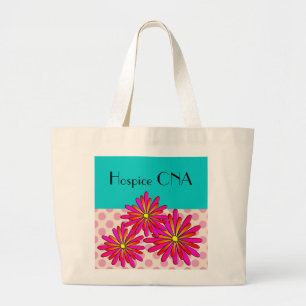 Grand Tote Bag Hospice CNA Infirmière adjointe Floral