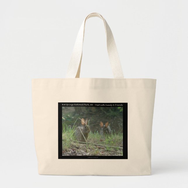 Grand Tote Bag Hot Springs National Park, AR Wild Rabbits Cadeaux (Devant)