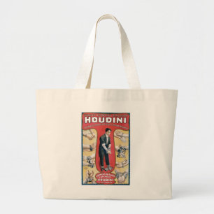 Grand Tote Bag Houdini ~ Artiste d'évasion de menottes Vintages