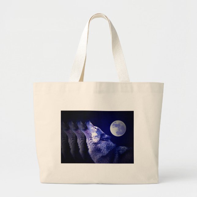 Grand Tote Bag Howling Wolf (Devant)