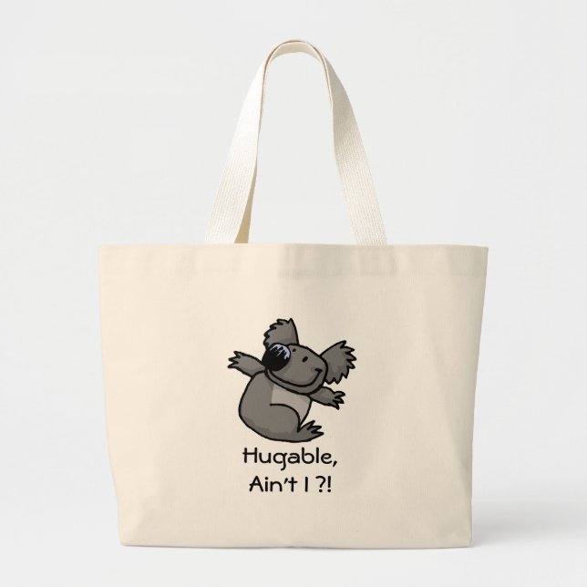 Grand Tote Bag Hugable, n'est pas je ? ! (Devant)
