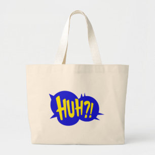 GRAND TOTE BAG HUH ! BULLE DE LA PAROLE DE BANDE DESSINÉE