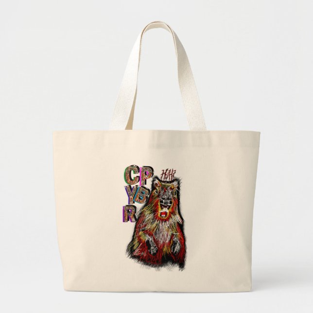 GRAND TOTE BAG "HUH" CAPYBARA (Devant)