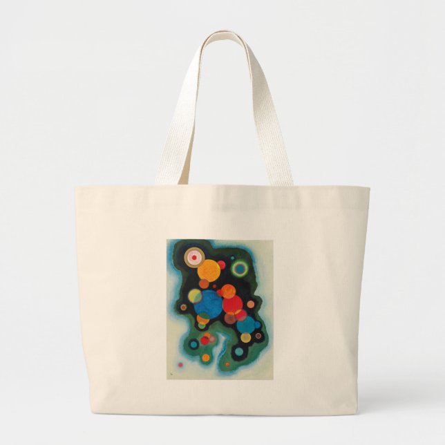 Grand Tote Bag Huile Abstraite de Kandinsky Deepened Impulse sur  (Devant)