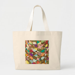 Grand Tote Bag Huile d'or couleur Abstraite
